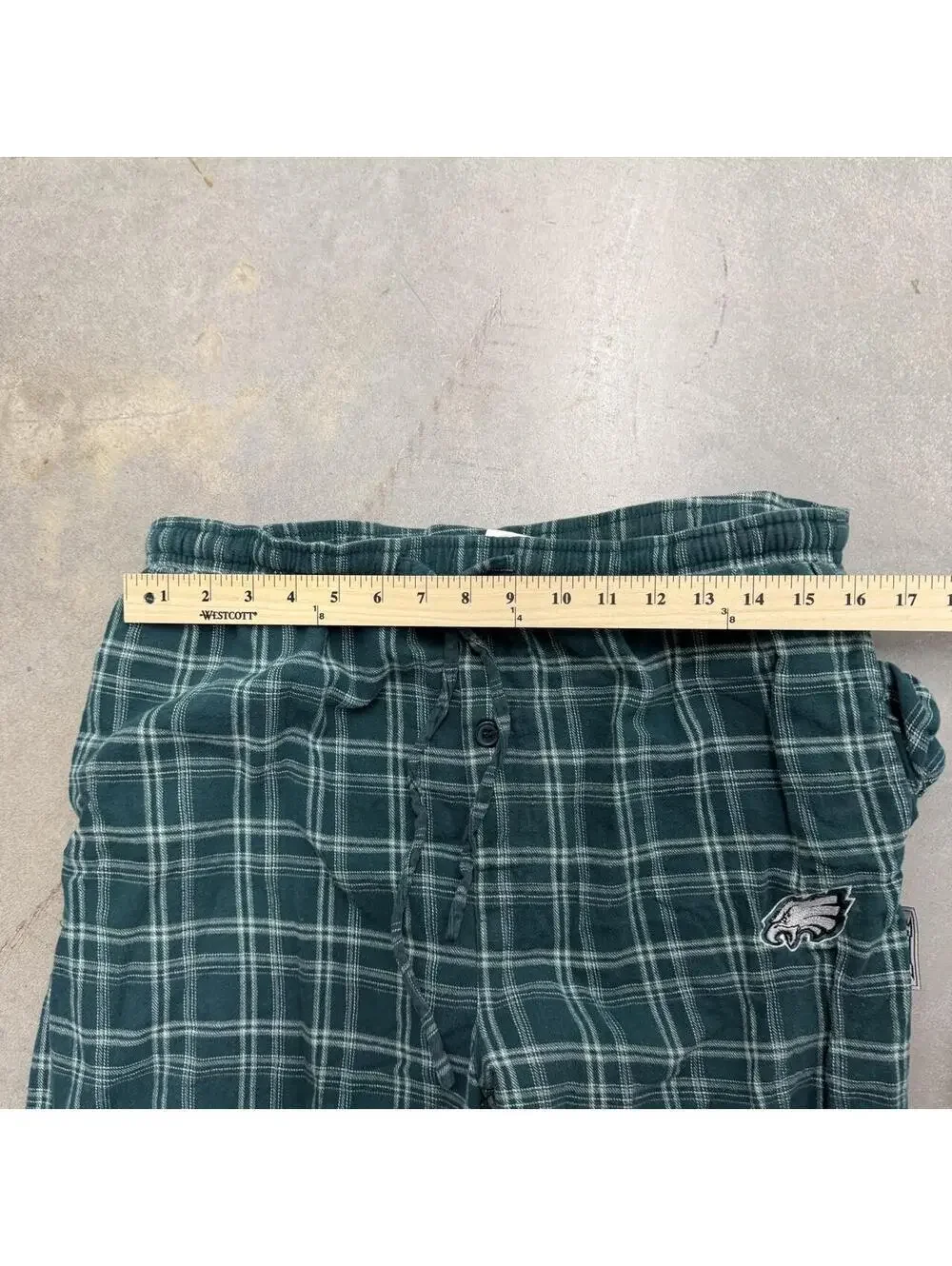 2000s NFL Philadelphia Eagles Green Plaid Men's Pajamas Sized Medium